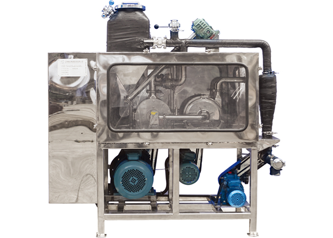 微納圓盤氣流粉碎機體型輕巧，研磨效率高